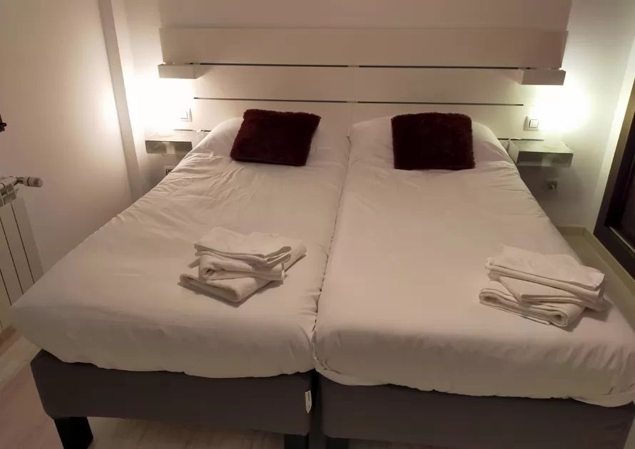 Dos camas de 90 cm en la habitación uno de Villa Sanabria